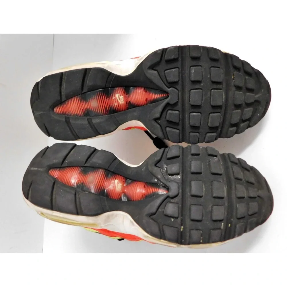 Nike Air Max 95 Black Neon Red Womens Shoes Sneakers 307960-019‎ Size 7